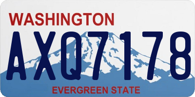 WA license plate AXQ7178