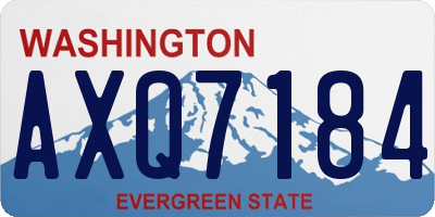 WA license plate AXQ7184