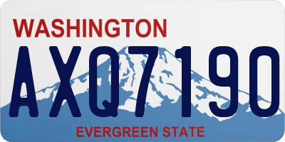 WA license plate AXQ7190