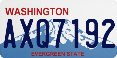 WA license plate AXQ7192