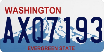 WA license plate AXQ7193