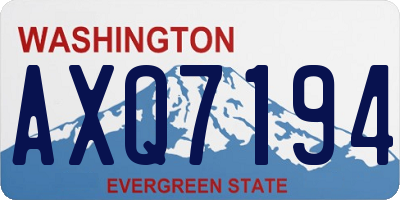 WA license plate AXQ7194