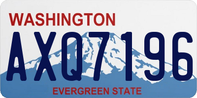 WA license plate AXQ7196