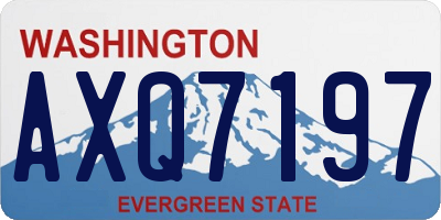 WA license plate AXQ7197