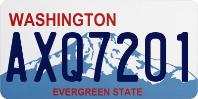 WA license plate AXQ7201