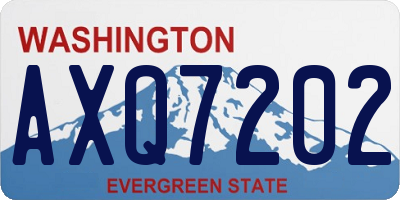 WA license plate AXQ7202