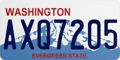 WA license plate AXQ7205