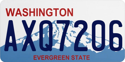 WA license plate AXQ7206