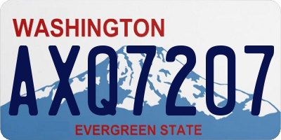 WA license plate AXQ7207