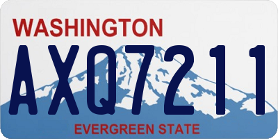 WA license plate AXQ7211