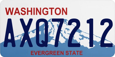 WA license plate AXQ7212