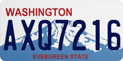 WA license plate AXQ7216