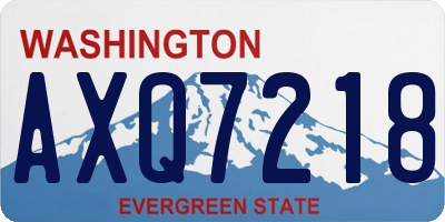 WA license plate AXQ7218