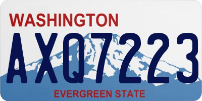 WA license plate AXQ7223