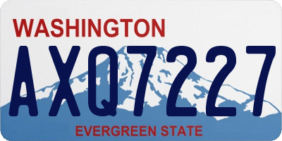 WA license plate AXQ7227