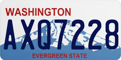 WA license plate AXQ7228