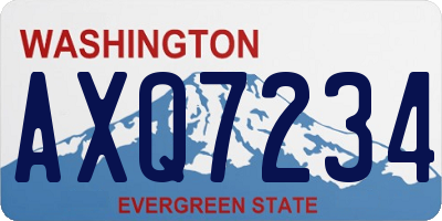 WA license plate AXQ7234