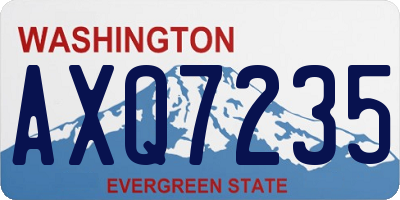 WA license plate AXQ7235