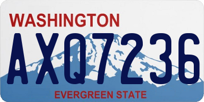 WA license plate AXQ7236