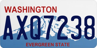 WA license plate AXQ7238