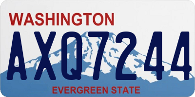WA license plate AXQ7244