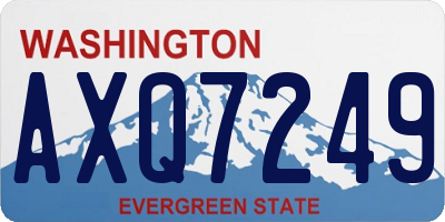 WA license plate AXQ7249