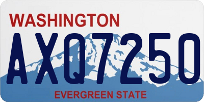 WA license plate AXQ7250
