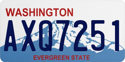 WA license plate AXQ7251