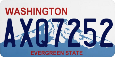 WA license plate AXQ7252