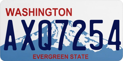 WA license plate AXQ7254