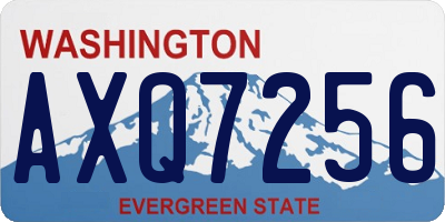 WA license plate AXQ7256