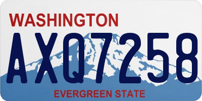 WA license plate AXQ7258