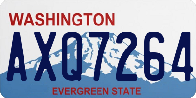 WA license plate AXQ7264