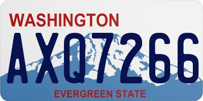 WA license plate AXQ7266