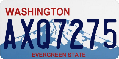 WA license plate AXQ7275