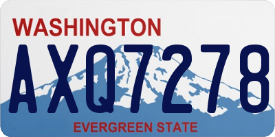 WA license plate AXQ7278
