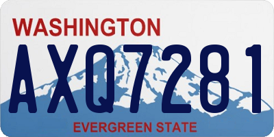 WA license plate AXQ7281