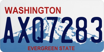 WA license plate AXQ7283