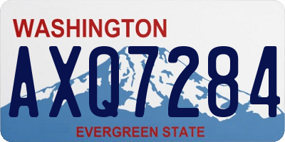 WA license plate AXQ7284