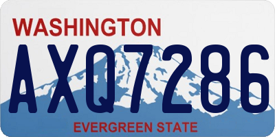 WA license plate AXQ7286