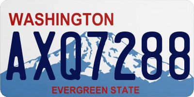 WA license plate AXQ7288