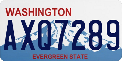 WA license plate AXQ7289