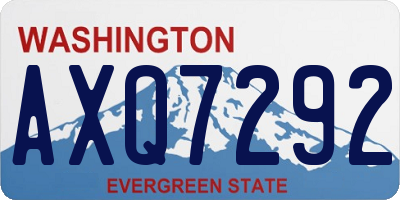 WA license plate AXQ7292