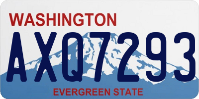 WA license plate AXQ7293