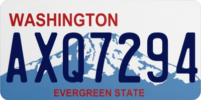 WA license plate AXQ7294