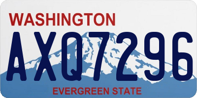 WA license plate AXQ7296