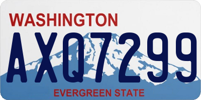 WA license plate AXQ7299