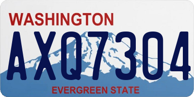 WA license plate AXQ7304
