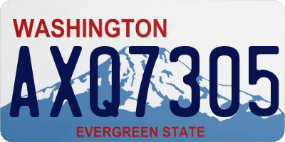 WA license plate AXQ7305