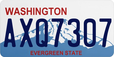 WA license plate AXQ7307